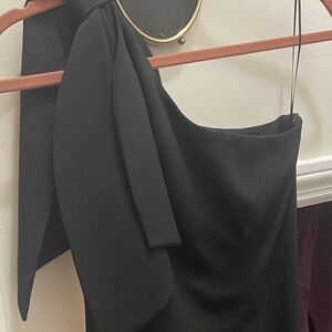 Dress the Population Black One Shoulder Dress